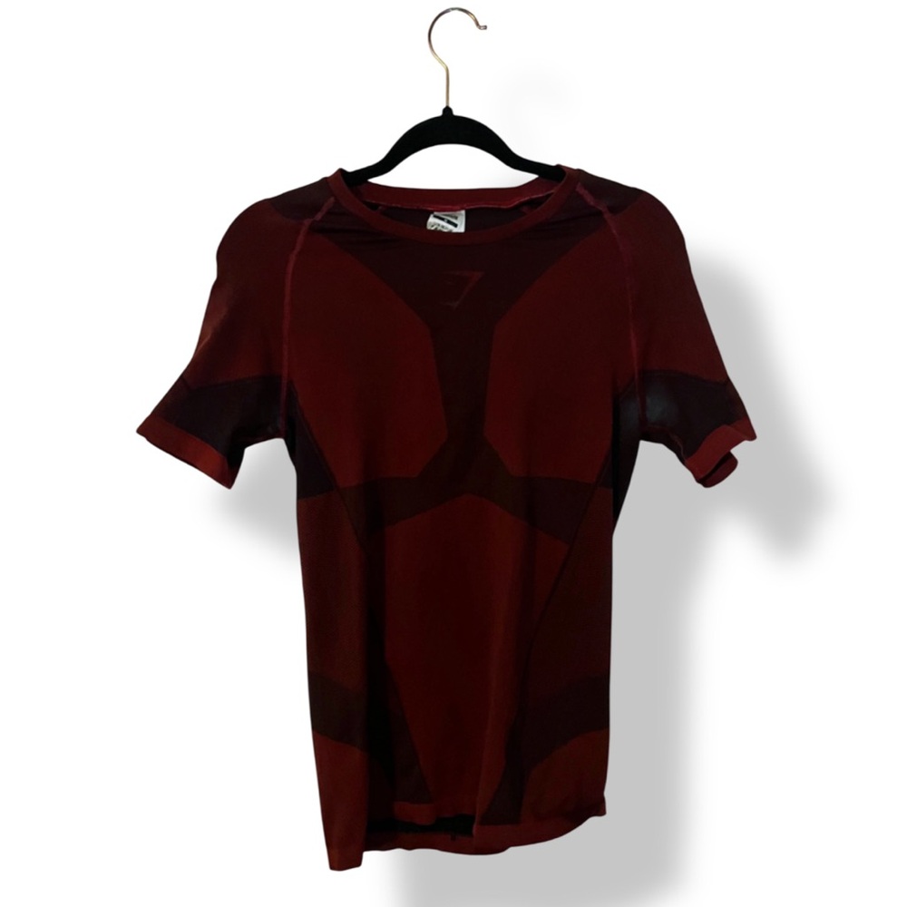 Gymshark Free Force Seamless Compression Tee Red Size Medium